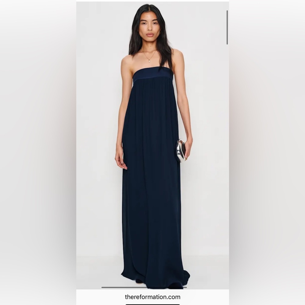 Reformation maribelle blue Strapless Gown